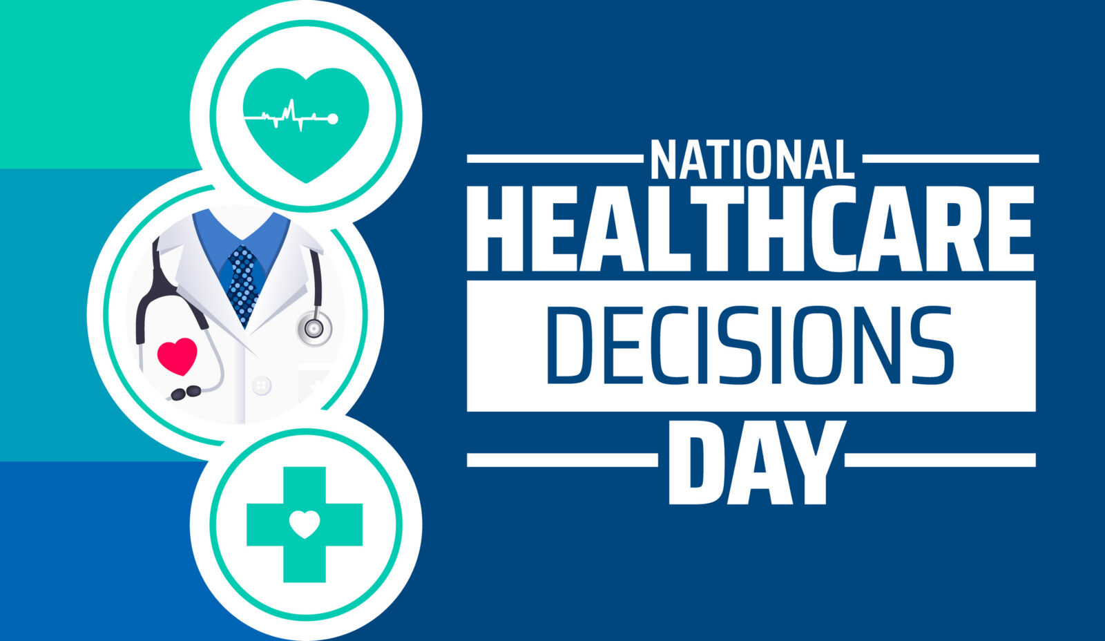 National Healthcare Decisions Day background banner or poster design template. observed every year in April.